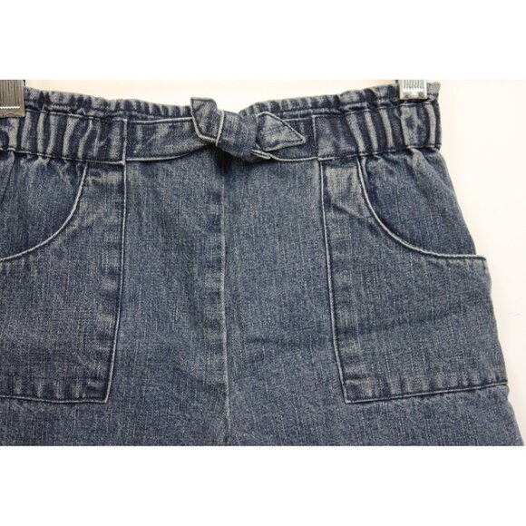 NEW 2006 Gymboree Garden Bloom Denim Shorts sz 12 Paperback Waist Bow Pockets - Picture 3 of 5